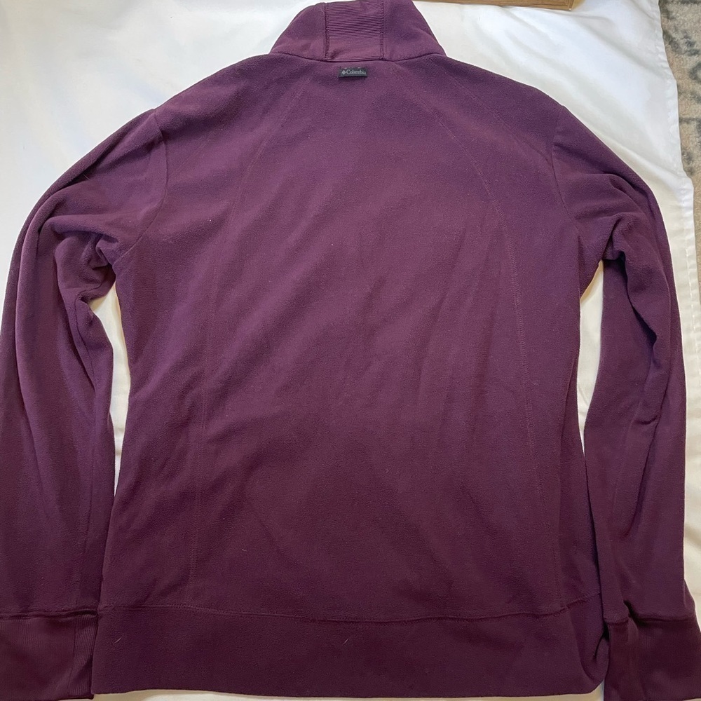 Columbia size medium purple lightweight fleece zip up jacket - Picture 4 of 6